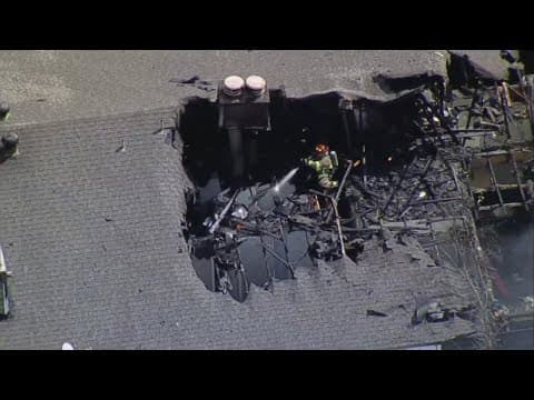 Fire damages homes at Parkside townhomes in Arlington