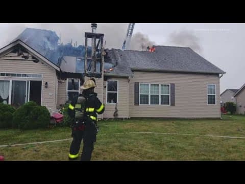 Lightning may have sparked fire at Brownsburg home