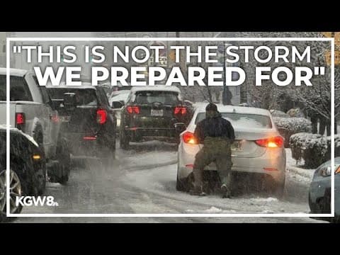 Snow brings traffic in Portland to a standstill: PBOT hopes to double plows by midnight