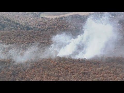 WATCH: Brush fire in Frederick County, Maryland
