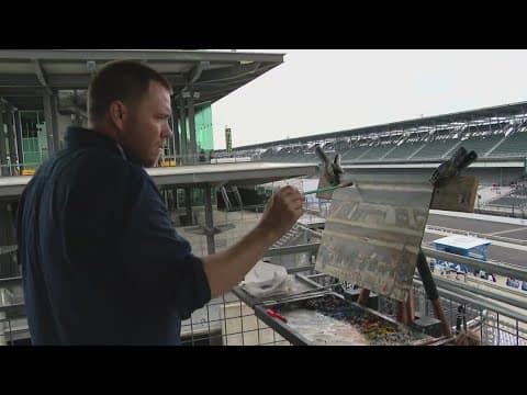 Local artist's painting showcases the Indy 500
