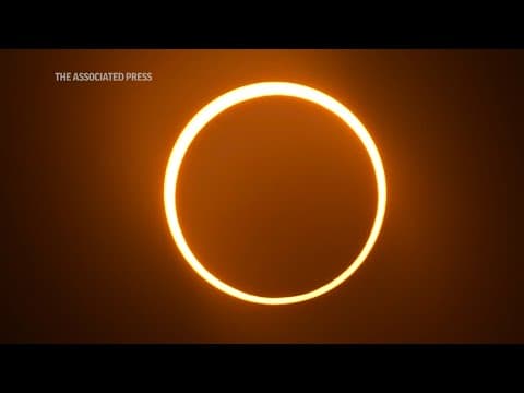 “Ring of fire” eclipse stretches over Americas