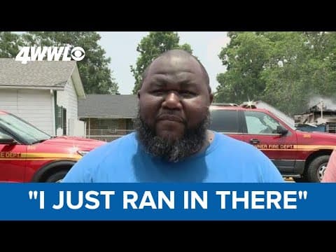 Bystander pulls people and pets out of burning Kenner house