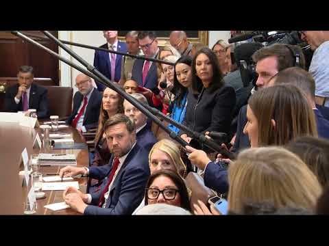 Rubio jokes about four jobs during Cabinet meeting and Trump wishes Swift and Kelce 'a lot of luck'