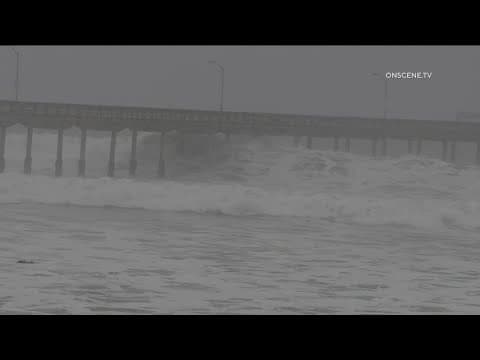 High surf slams San Diego County beaches