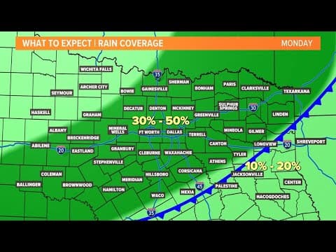 LIVE RADAR: Rain and lightning moves through DFW