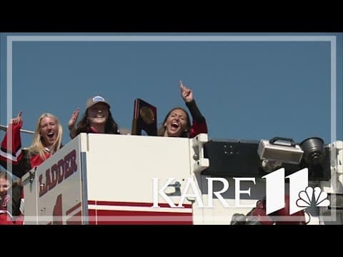 Fans celebrate UW-River Falls hockey championship