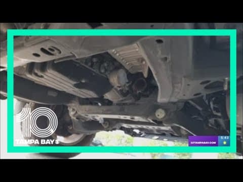 Police across the Tampa Bay area warn drivers after several catalytic converter thefts