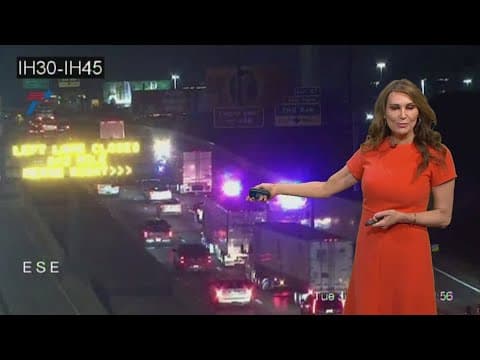 Stalled vehicle causes backup on I-30 and I-45 in Dallas