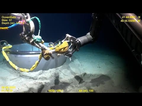 Titan submersible wreckage | Remote vehicle salvages pieces from doomed voyage