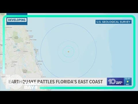 Florida earthquake: Magnitude 4 quake recorded off east coast