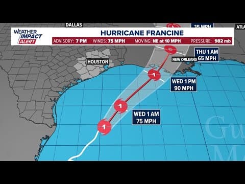 Francine tracker: Latest storm update as it moves through the Gulf of Mexico