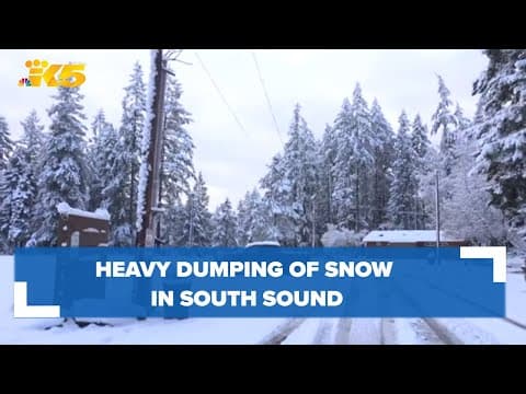 Heavy dumping of snow in South Sound
