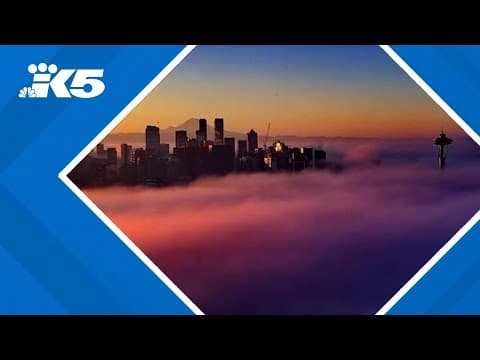 Fog blankets Seattle at sunrise | KING 5