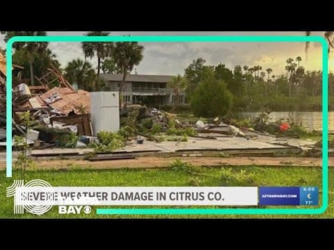 Several structures in Crystal River damaged by tornado