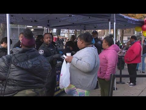Metro Transit Police hosts Thanksgiving event in at Anacostia Metro Station