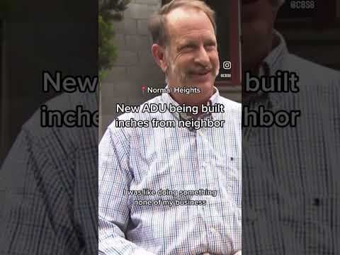 17 1/2 inches separates the chimney on a Normal Heights home and the ADU being built next door