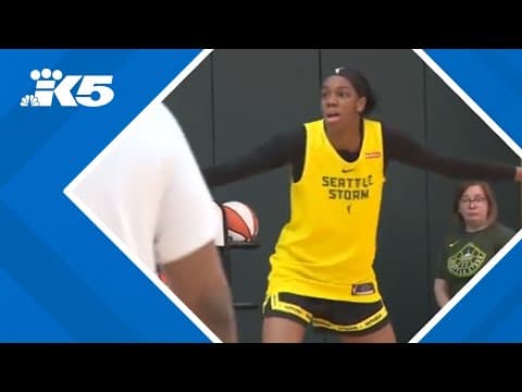 Seattle Storm's second-overall pick Dominique Malonga makes debut on practice court