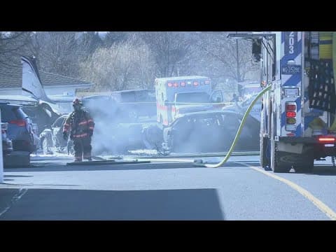 Small plane with 5 people aboard crashes near airport in southern Pennsylvania