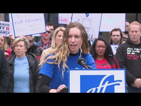 "Hands off our research!" | Federal workers protest DOGE outside HHS, US Capitol