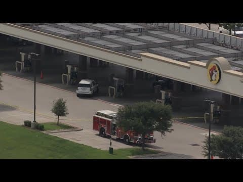Aerials: Police respond to shooting Katy Buc-ee's gas station