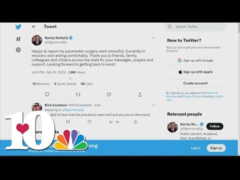 TN Lt. Gov. Randy McNally says pacemaker surgery for irregular heartbeat is finished