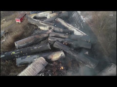 Release of toxic chemicals from derailed tanker cars begins