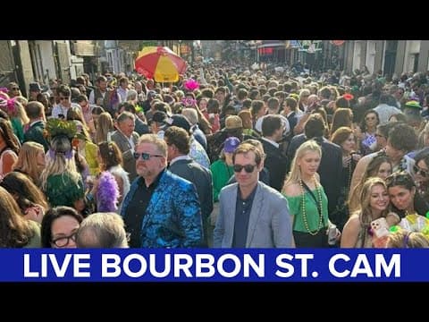 Live New Orleans Mardi Gras Bourbon St. Camera