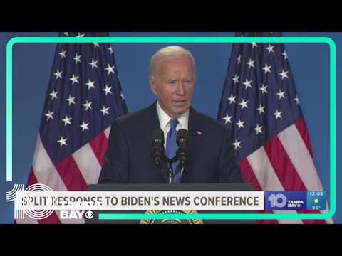 Biden says during press conference he's going to 'complete the job' despite calls to bow out