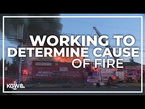 Investigators work to determine cause of fire at vacant Farmer's Barn Tavern in North Portland
