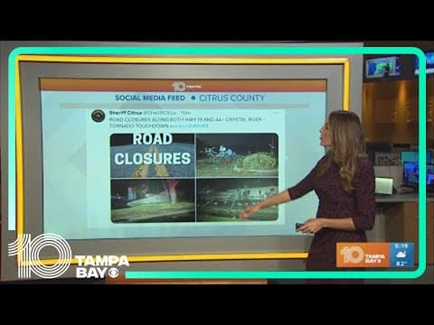 Possible tornado causes 'extensive damage,' road closures in Citrus County