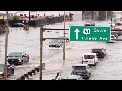 Amazing flooding in Jefferson Parish near Orleans line