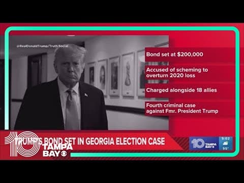 Donald Trump's bond in Georgia 2020 election case is set. Here's what we know