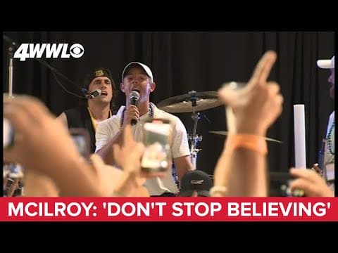 Rory McIlroy sings Journey Classic after winning Zurich Classic