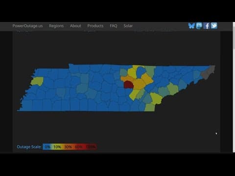Thousands without power in East Tennessee due to wildfires
