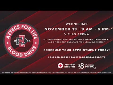 "Aztecs for Life" Blood Drive |  Largest annual collegiate blood drive in the state