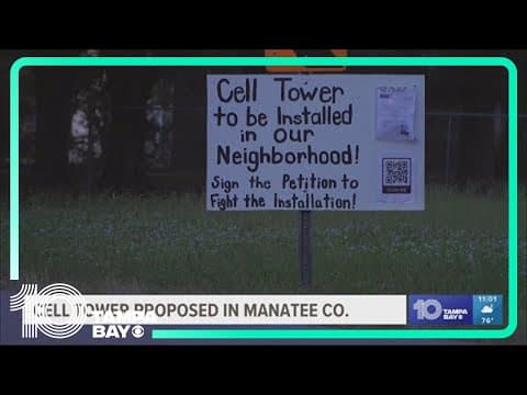 Manatee County residents upset about proposed 115-foot Verizon cell tower