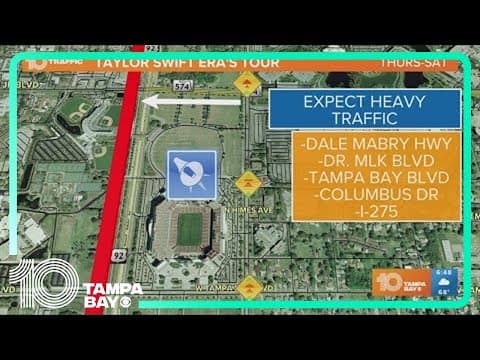 Taylor Swift concerts to heavily impact Tampa traffic this week