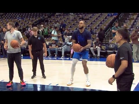 VIDEO: Mavs Daniel Gafford warms up before Game 4 of the 2024 NBA Finals