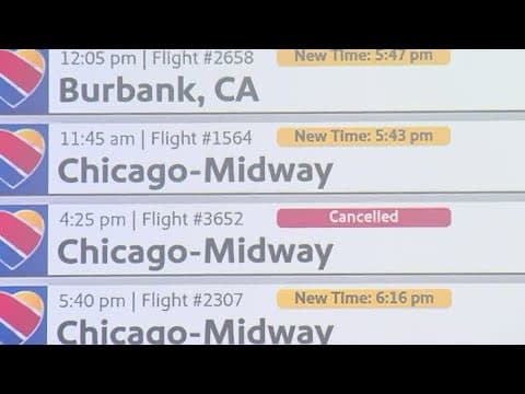 Flights canceled, delayed at DFW Airport, Dallas Love Field