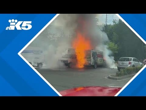 One arrested after U-Haul fire in Home Depot parking lot