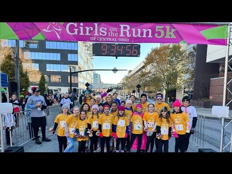 Hundreds gather in downtown Columbus for Girls on the Run 5K