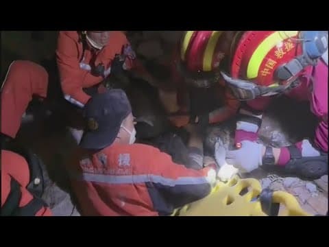 Earthquake survivor pulled from rubble in Myanmar