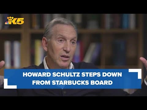Howard Schultz, longtime Starbucks CEO, steps down from board of directors