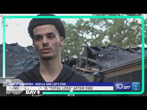 'The house is on fire!': Teen saved by neighbor in house fire called a 'total loss'