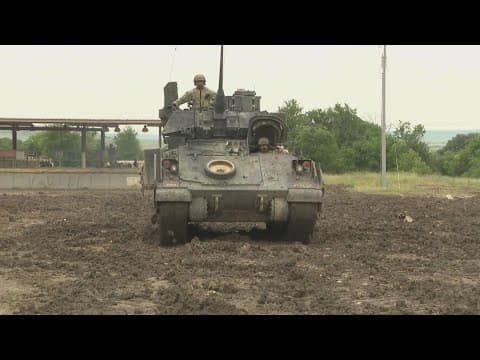 A closer look at military vehicles that'll be in the parade