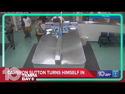 Cameron Sutton turns himself in to Hillsborough County Sheriff's Office