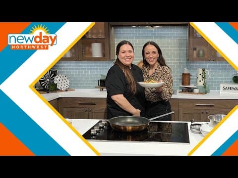 Making a Miso Ginger Salmon and Prawn Salad with Duke's Seafood - New Day NW