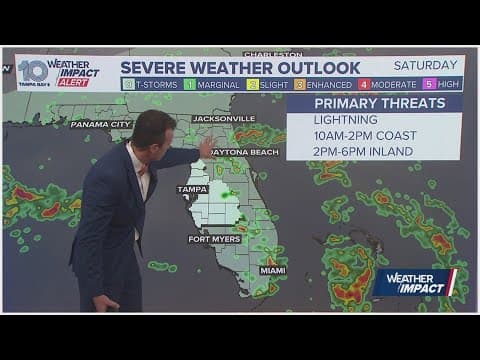 Tracking rain headed towards Tampa Bay area for Labor Day weekend
