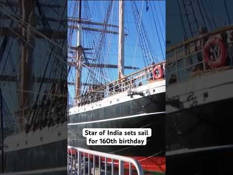 The world’s oldest active sailing ship, Star of India, sets sail for its 160th birthday in San Diego